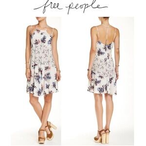 Intimately Free People Women M White Floral Stars Slip Dress Strappy J